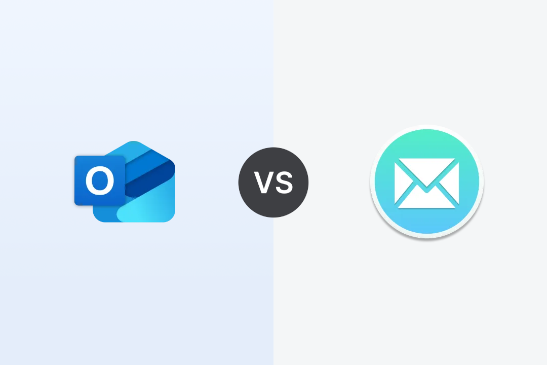 Outlook for Windows vs Mailspring Comparison Image