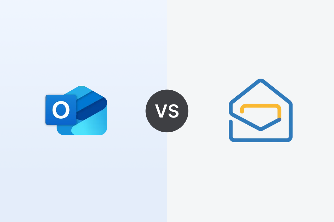 Outlook for Windows vs Zoho Mail Desktop Lite Comparison Image